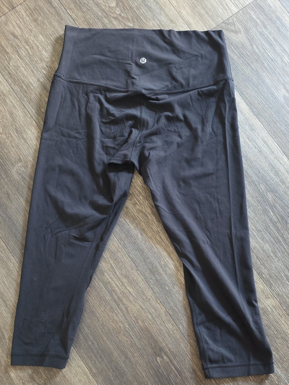lululemon athletica Black Capri Leggings with Logo